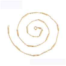 45136 Mais recente projeto colar de moda xuping Cobre Ambiental 18 K cor do ouro simples colar